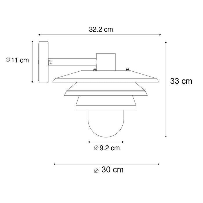 QAZQA Design buiten wandlamp zwart IP44 - Morty