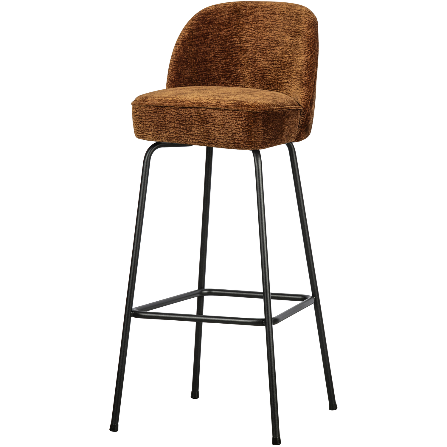 WOOOD Vogue Barkruk H 103 cm - Polyester - Mid Brown