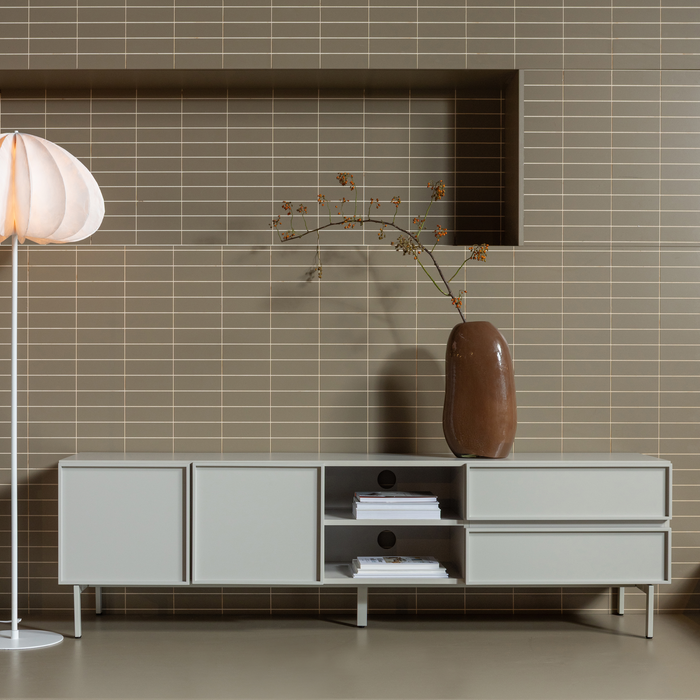 WOOOD Dalia vloerlamp - Papier - Wit - 150xØ50 cm