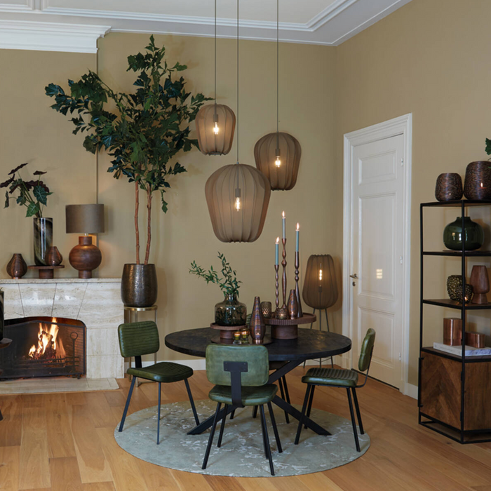 Light & Living Plumeria Hanglamp - H 50 x Ø 42 cm - Donkergroen