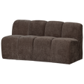 WOOOD Mojo Eetbankje Met Rugleuning 164 cm Mojo - Ribstof -Roest Bruin