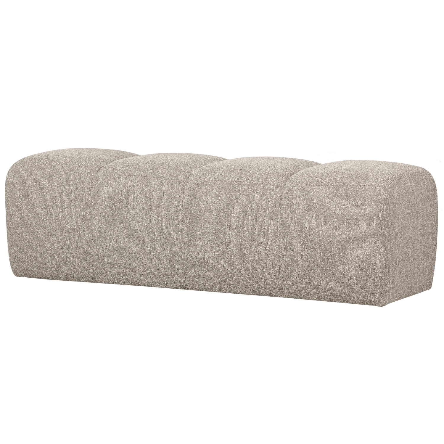 WOOOD Mojo Eetbankje 164 cm Mojo - Bouclé - Beige Melange - 49x164x45
