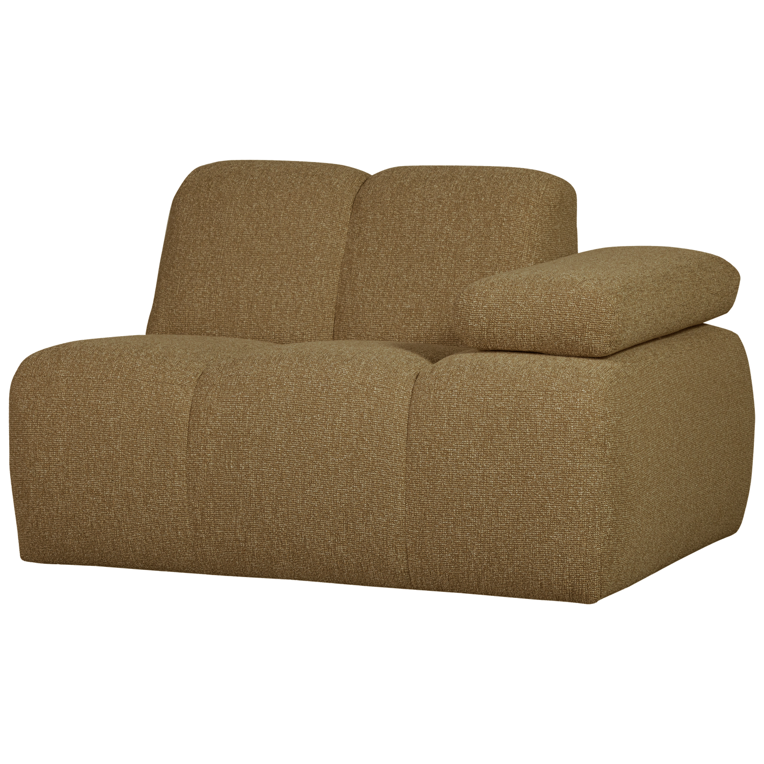 WOOOD Mojo 1-Zits Bank Met Arm Rechts - Bouclé - Beige - 74x120x97