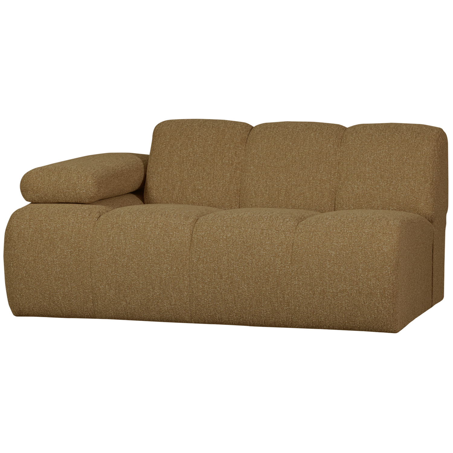 WOOOD Mojo 1,5-Zits Bank Met Arm Links - Bouclé - Geel|Bruin