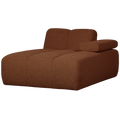WOOOD Mojo Chaise Longue Elementenbank Rechts - Bouclé - Roest Bruin