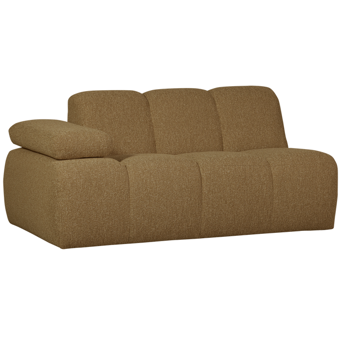 WOOOD Mojo 1,5-Zits Bank Met Arm Links - Bouclé - Geel|Bruin