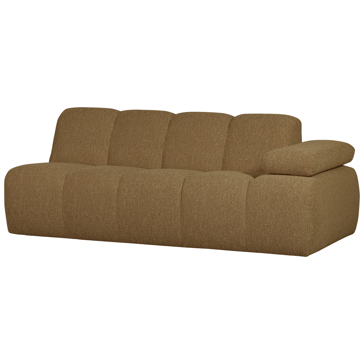 WOOOD Mojo 2-Zits Bank Met Arm Rechts - Bouclé - Geel|Bruin Melange