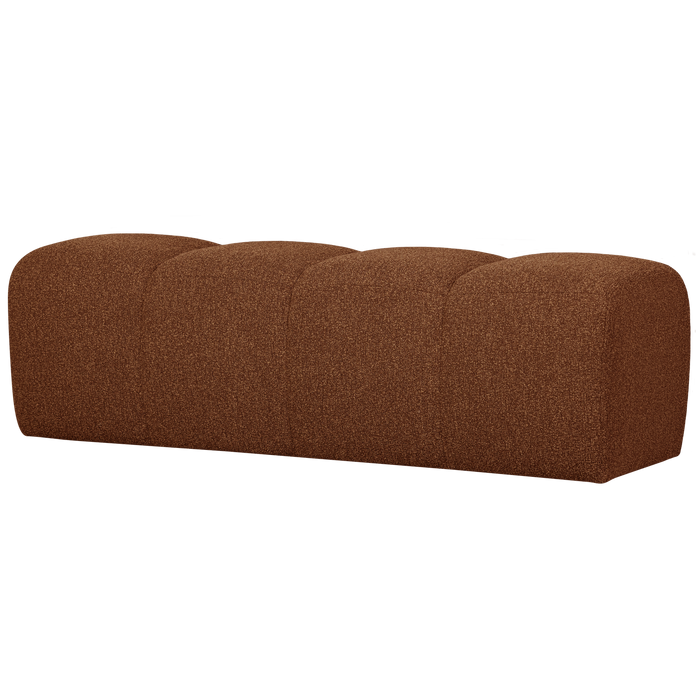 WOOOD Mojo Eetbankje 164 cm Mojo - Bouclé - Roest Bruin Melange