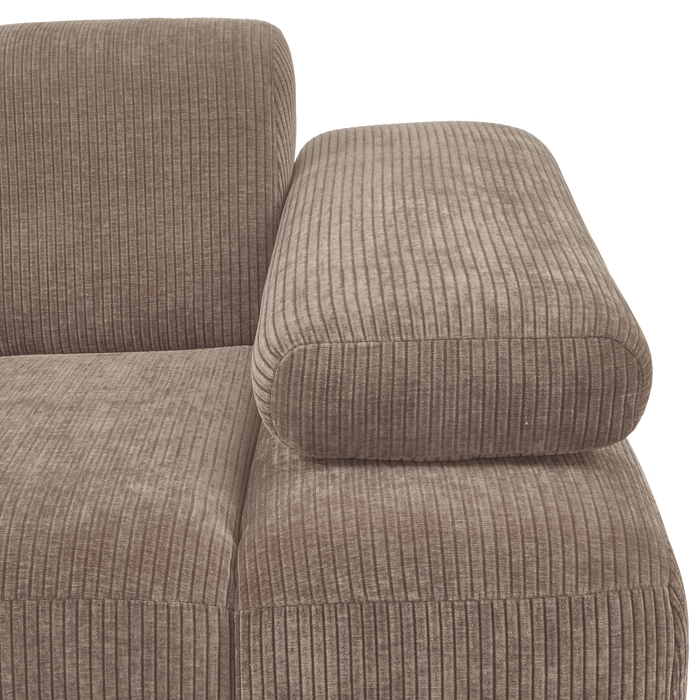 WOOOD Mojo 1-Zits Bank Met Arm Rechts - Ribstof - Zand - 74x120x97