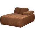 WOOOD Mojo Chaise Longue Elementenbank Rechts - Ribstof - Roest Bruin