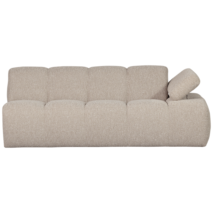 WOOOD Mojo 2-Zits Bank Met Arm Rechts - Bouclé - Beige - 74x200x97