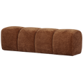 WOOOD Mojo Eetbankje 164 cm Mojo - Ribstof - Roest Bruin - 49x164x45