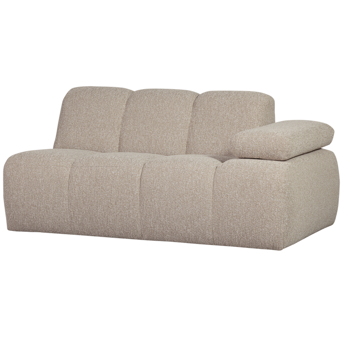 WOOOD Mojo 1,5-Zits Bank Met Arm Rechts - Bouclé - Beige - 74x160x97