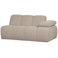 WOOOD Mojo 1,5-Zits Bank Met Arm Rechts - Bouclé - Beige - 74x160x97