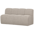 WOOOD Mojo Eetbankje Met Rugleuning - Bouclé - Beige Melange - 164cm