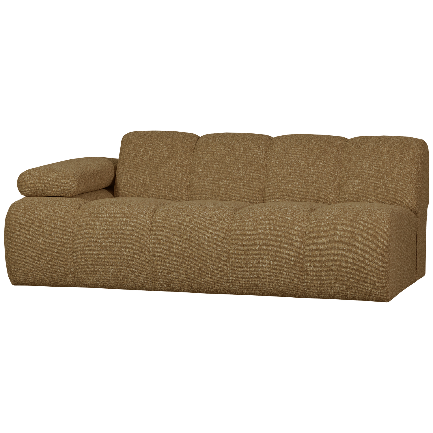 WOOOD Mojo 2-Zits Bank Met Arm Links - Bouclé - Geel|Bruin Melange