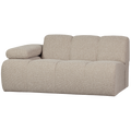 WOOOD Mojo 1,5-Zits Bank Met Arm Links - Bouclé - Beige - 74x160x97