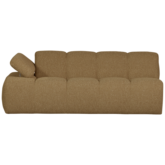 WOOOD Mojo 2-Zits Bank Met Arm Links - Bouclé - Geel|Bruin Melange