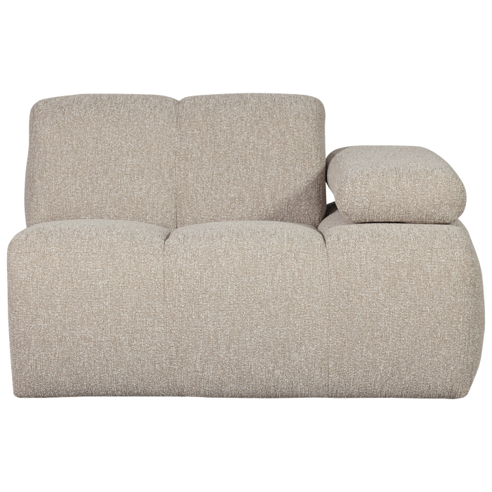 WOOOD Mojo 1-Zits Bank Met Arm Rechts - Bouclé - Beige - 74x120x97