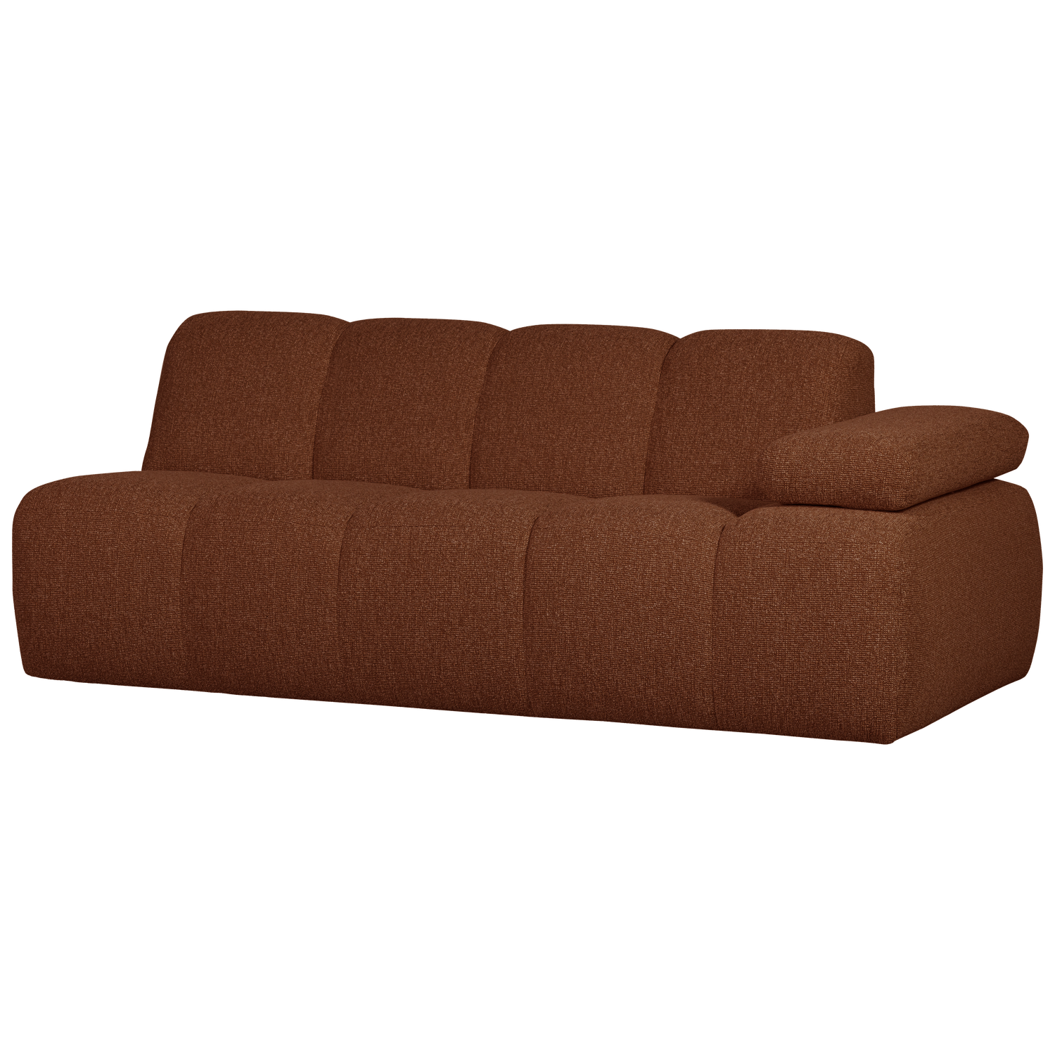 WOOOD Mojo 2-Zits Bank Met Arm Rechts - Bouclé - Roest Bruin Melange