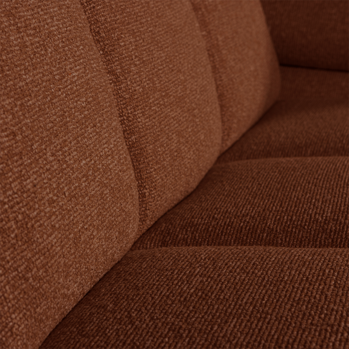 WOOOD Mojo 2-Zits Bank Met Arm Rechts - Bouclé - Roest Bruin Melange