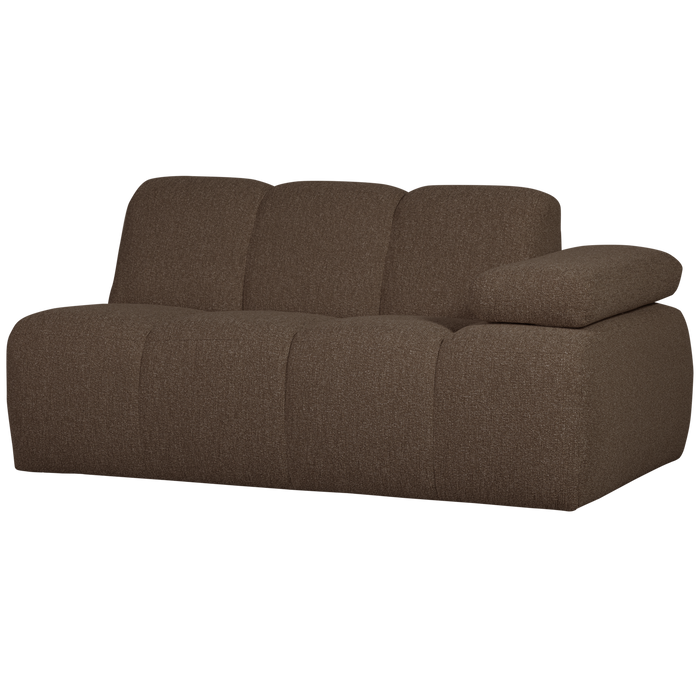 WOOOD Mojo 1,5-Zits Bank Met Arm Rechts - Bouclé - Bruin - 74x160x97