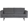 WOOOD 2,5-Zits Bank Rodeo - Streep - Zwart|Grijs - 85x190x86 cm