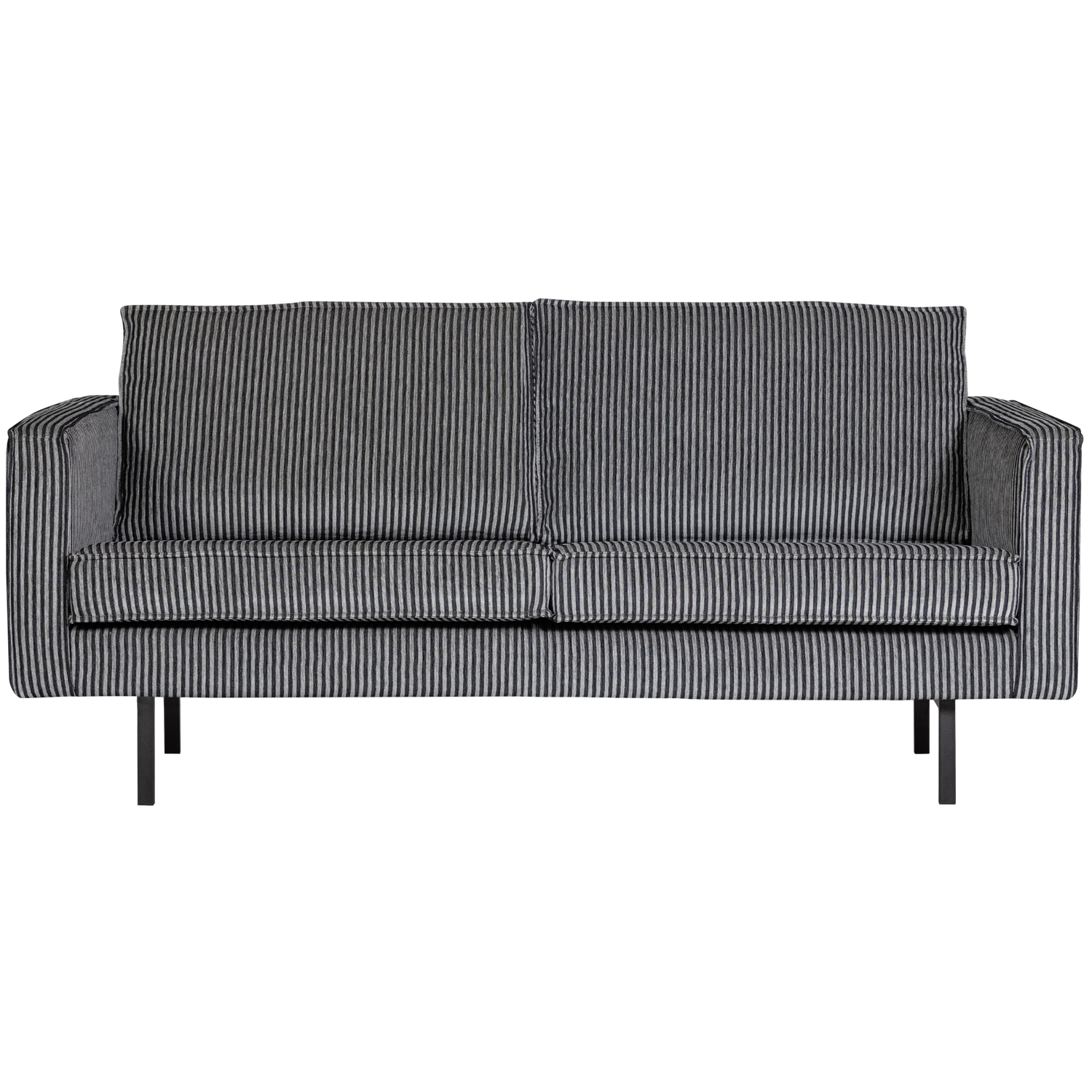WOOOD 2,5-Zits Bank Rodeo - Streep - Zwart|Grijs - 85x190x86 cm