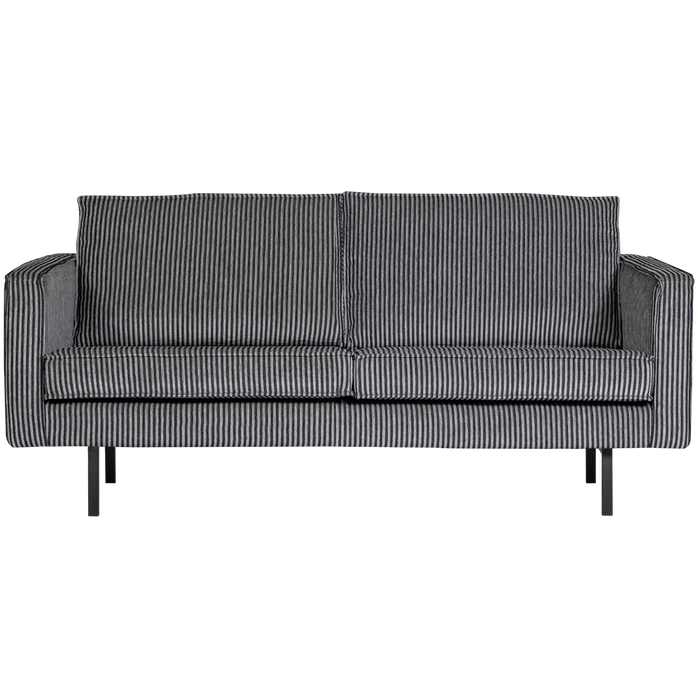WOOOD 2,5-Zits Bank Rodeo - Streep - Zwart|Grijs - 85x190x86 cm