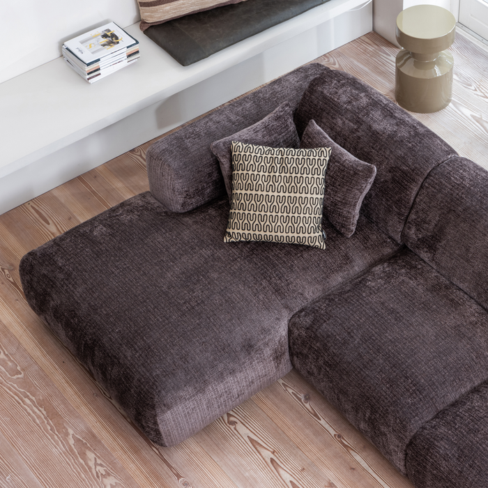 WOOOD Cloud Chaise Longue Links - Bruin