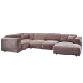 WOOOD hoekbank links Cloud - Chenille - Taupe - 80x345x198 cm