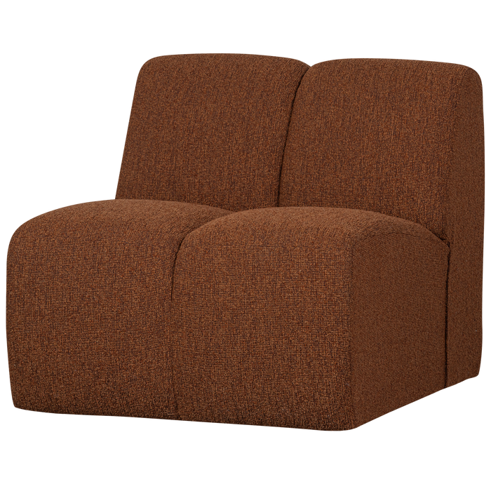 WOOOD Mojo 1-Zits Bank - Bouclé - Roest Bruin Melange - 74x80x97