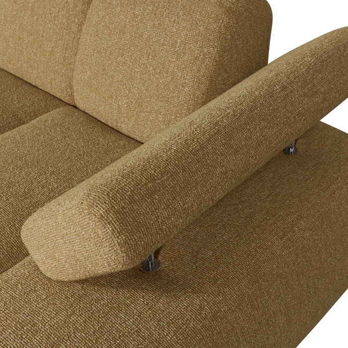 WOOOD Mojo Chaise Longue Elementenbank Rechts - Bouclé - Geel|Bruin