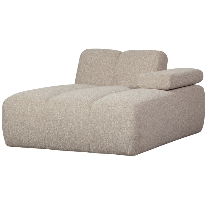 WOOOD Mojo Chaise Longue Elementenbank Rechts - Bouclé - Beige