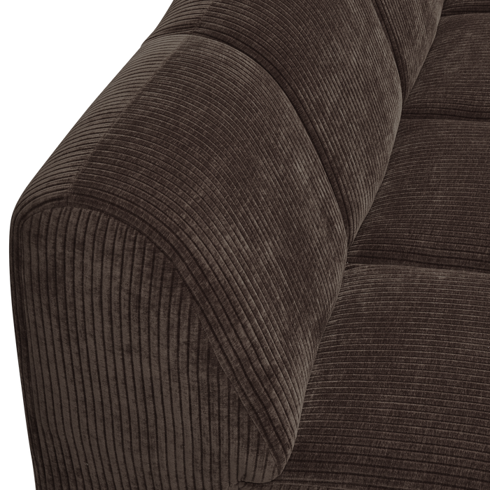 WOOOD Mojo 2-Zits Bank Met Arm Rechts - Bouclé - Roest Bruin Melange