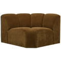 WOOOD Mojo Bank Hoekelement - Ribstof - Honing Geel - 75x68x77