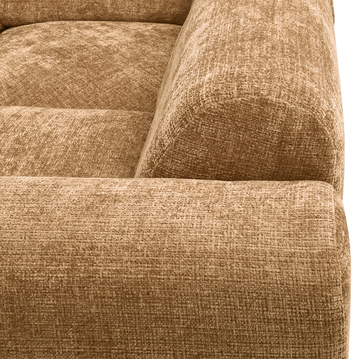 WOOOD hoekbank rechts Cloud - Chenille - Geel - 80x345x198 cm