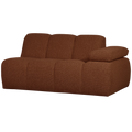 WOOOD Mojo 1,5-Zits Bank Met Arm Rechts - Bouclé - Roest Bruin