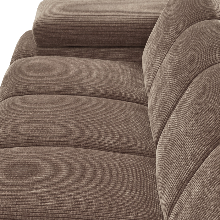 WOOOD Mojo 2-Zits Bank Met Arm Links - Ribstof - Zand - 74x200x97