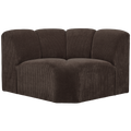WOOOD Mojo Bank Hoekelement  - Ribstof - Bruin - 75x68x77