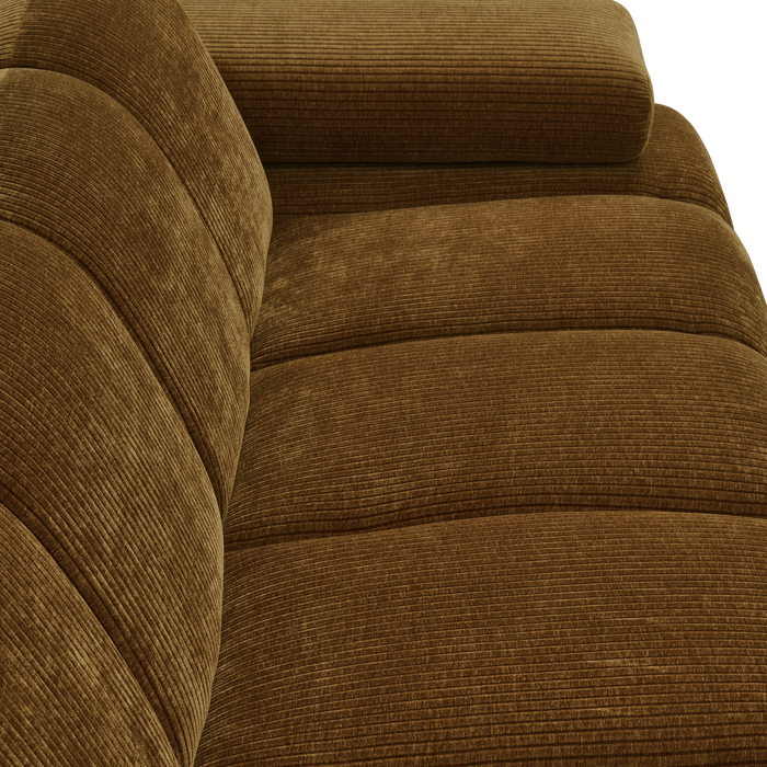 WOOOD Mojo 2-Zits Bank Met Arm Rechts - Ribstof - Geel - 74x200x97