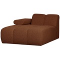 WOOOD Mojo Chaise Longue Elementenbank Links - Bouclé - Roest Bruin