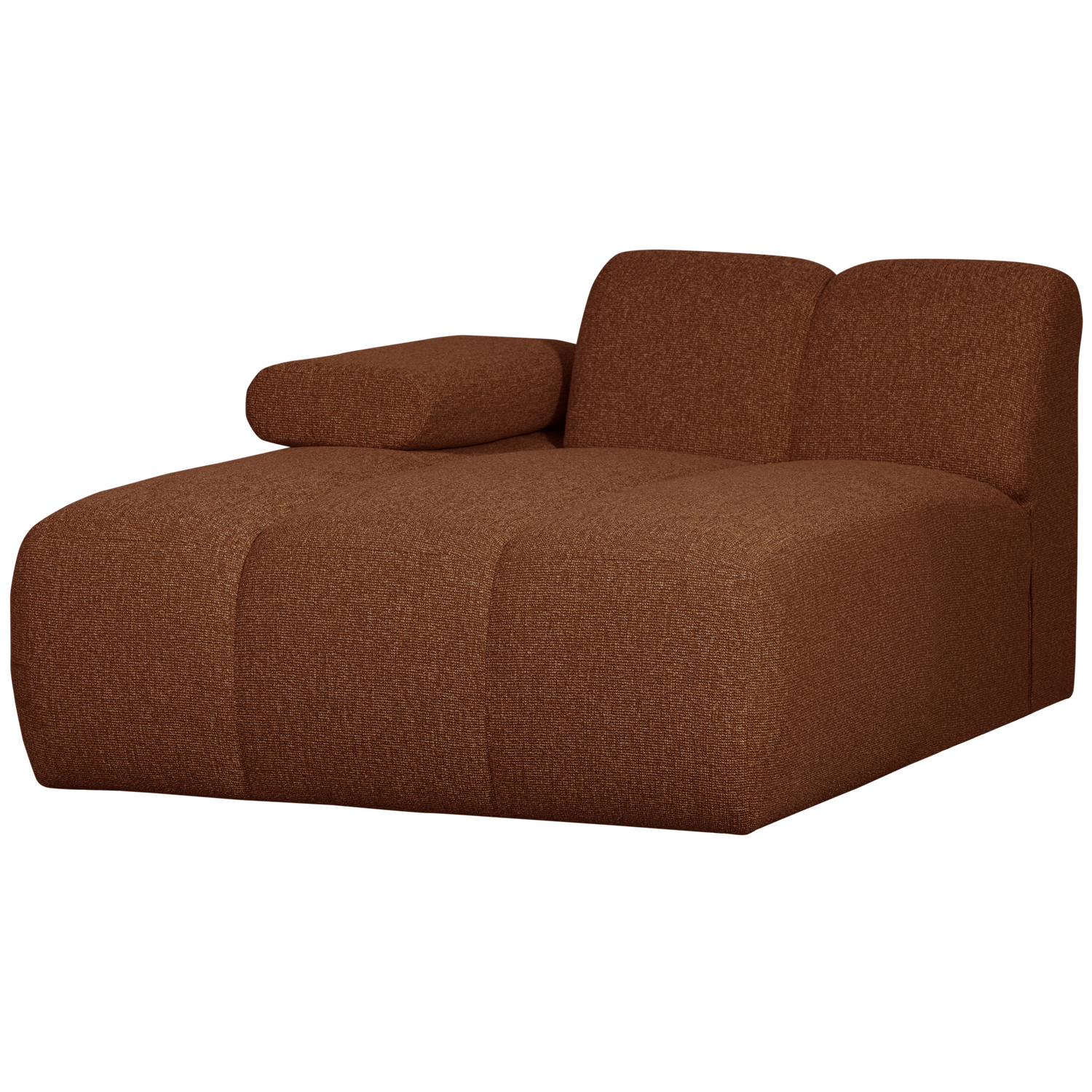 WOOOD Mojo Chaise Longue Elementenbank Links - Bouclé - Roest Bruin