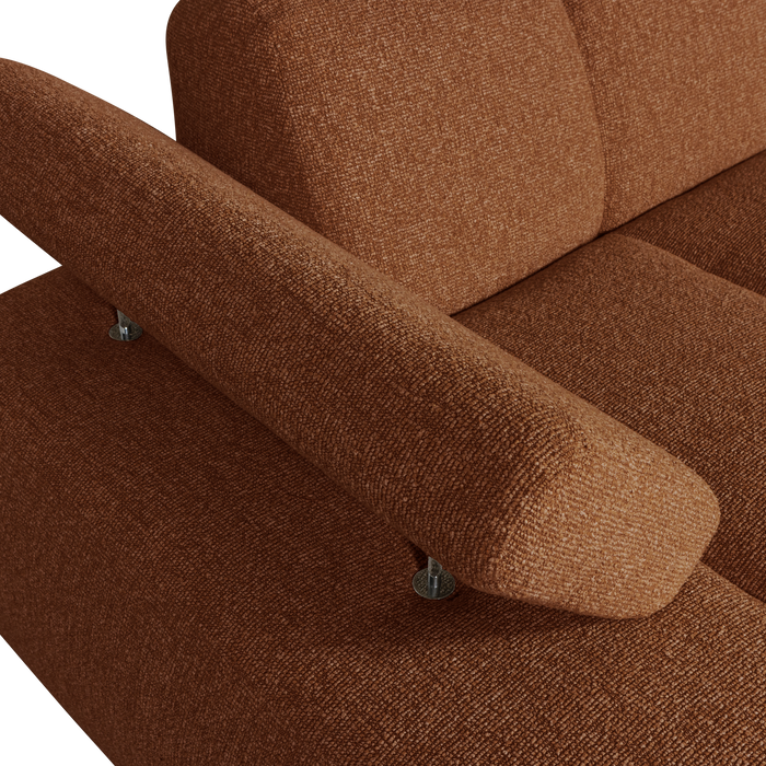WOOOD Mojo Chaise Longue Elementenbank Links - Bouclé - Roest Bruin
