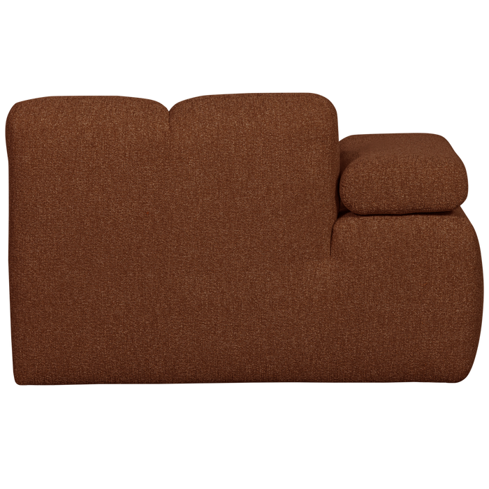 WOOOD Mojo Chaise Longue Elementenbank Links - Bouclé - Roest Bruin