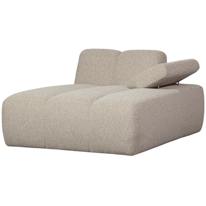 WOOOD Mojo Chaise Longue Elementenbank Rechts - Bouclé - Beige