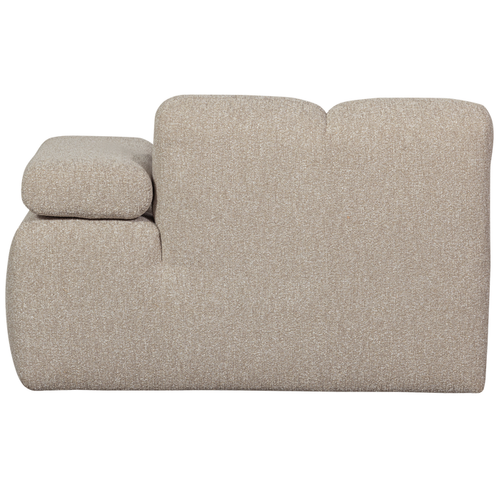 WOOOD Mojo Chaise Longue Elementenbank Rechts - Bouclé - Beige