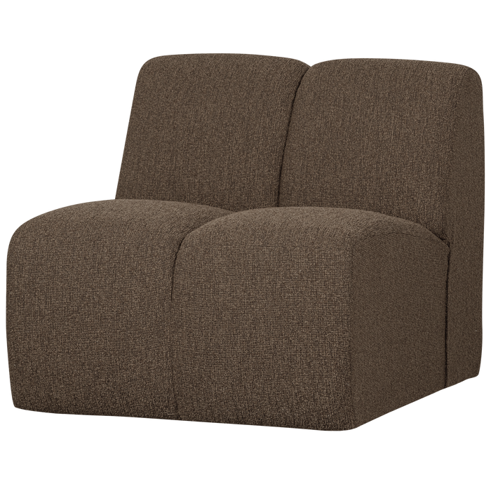WOOOD Mojo 1-Zits Bank - Bouclé - Bruin Melange - 74x80x97