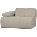 WOOOD Mojo 1-Zits Bank Met Arm Links - Bouclé - Beige - 74x120x97