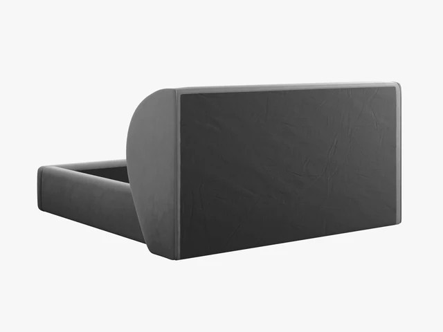 Micadoni Bedframe Miley met Opbergruimte - 160 x 200 cm - Fluweel - Grijs
